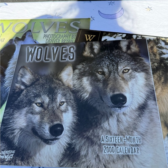 2000 & 2001 Wolves Themed Calendars & National Geographic Magazine - Picture 8 of 14